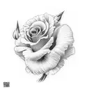 sparrow Lilies  Tulips Rose Carnations tattoo design idea