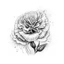 sparrow Lilies  Tulips Rose Carnations tattoo design idea