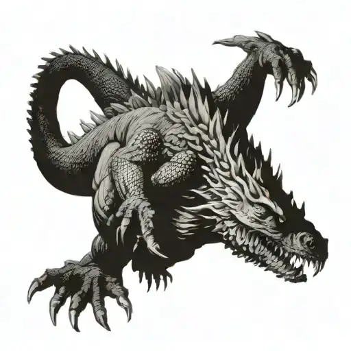Godzilla in tokyo tattoo design idea