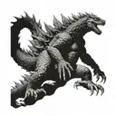 Godzilla in tokyo tattoo design idea