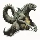 Godzilla in tokyo tattoo design idea