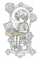 boy, child, libra, adhd, saved my life, artsy, gamer, CLMB tattoo design idea