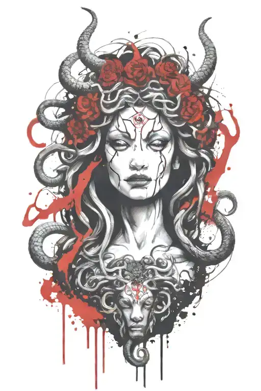 medusa tattoo design idea