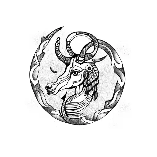 tribal capricorn symbol