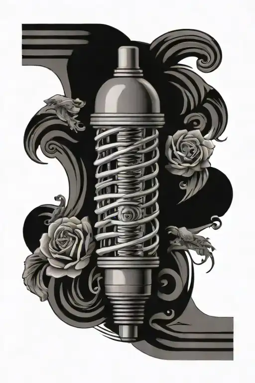 coilover shock  tattoo design idea