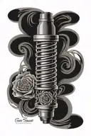 coilover shock  tattoo design idea