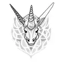 boston marathon unicorn tattoo design idea