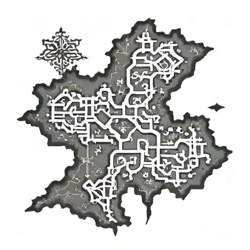 kurdistan map outline tattoo design idea