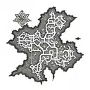 kurdistan map outline tattoo design idea