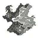 kurdistan map outline tattoo design idea