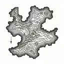 kurdistan map outline tattoo design idea