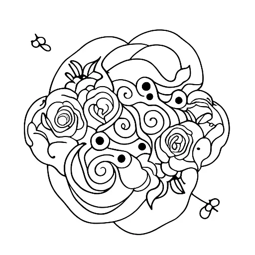i love you in sign language and lillies  tattoo design idea