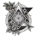 amaro and dolce and Apollo and Dionysus  tattoo design idea