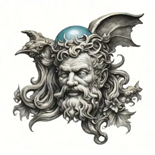 Neptune tattoo design idea