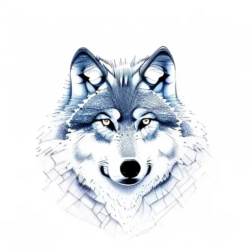 Wolf tattoo design idea