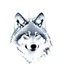 Wolf tattoo design idea