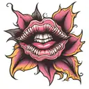 pink bullet lips tattoo design idea