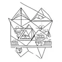 geometry family 3 siblings 3 parent tattoo design idea