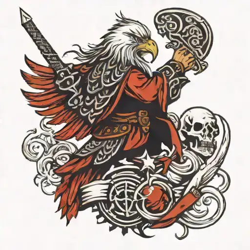 bloodeagle viking punishment tattoo design idea
