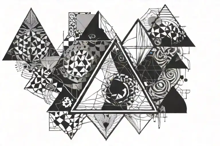 alchemy, triangles, elements  tattoo design idea