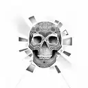Skull tattoo design idea
