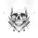 Skull tattoo design idea