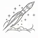 new years rocket exploding fireworks tattoo design idea