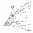new years rocket exploding fireworks tattoo design idea