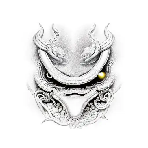 Buda, cobra, olho nuvem no antebraço  tattoo design idea