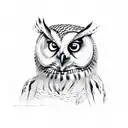 Owl with a Serpent tattoo design idea