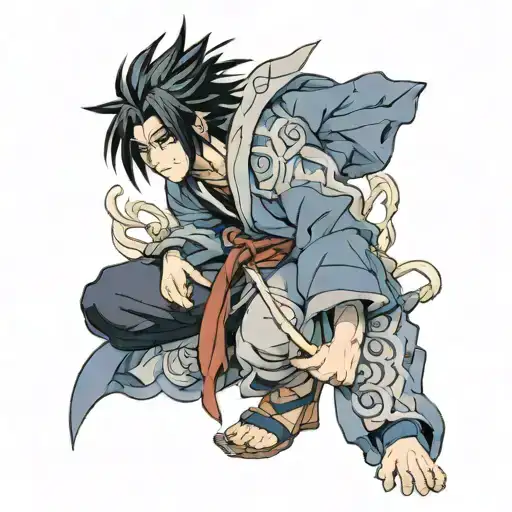 Taras Shevchenko in the image of hokage anime sasuke tattoo design idea