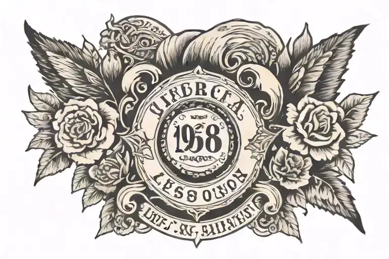 1998 date of birth tattoo design idea