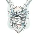 cut throat razor tattoo design idea