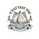 cut throat razor tattoo design idea