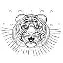 linework Tigger  tattoo design idea