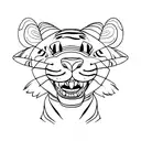 linework Tigger  tattoo design idea