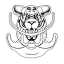 linework Tigger  tattoo design idea