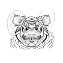 linework Tigger  tattoo design idea