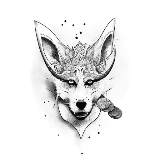 miami vice backgrund with money tattoo design idea