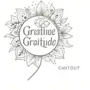 gratitude tattoo design idea
