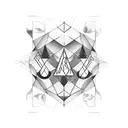 A tattoo design that combines mountains, trees, and nature to represent unity, family, and love. Incorporate the horoscope symbols for Libra and Scorpio. tattoo design idea