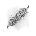 Wasd turns into dna tattoo design idea