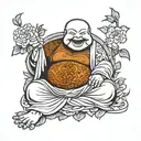 laughing buddha tattoo design idea