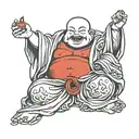 laughing buddha tattoo design idea