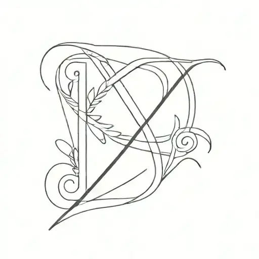 D initial tattoo design idea