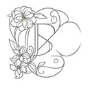 D initial tattoo design idea