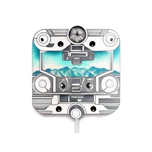 audio cassette tattoo design idea