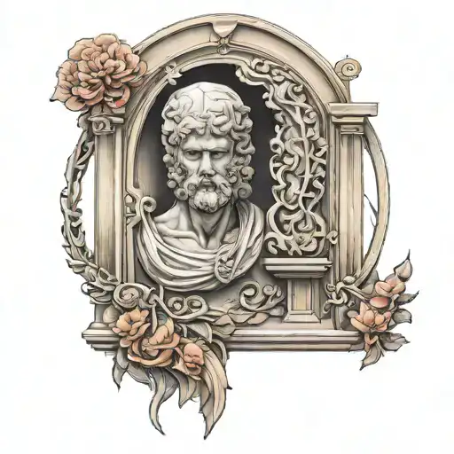 Janus and doorway open tattoo design idea