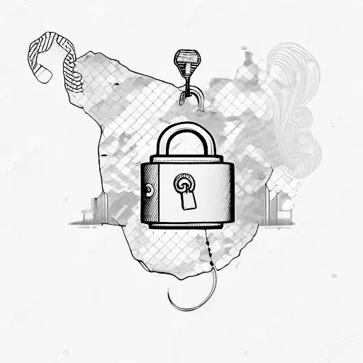 padlock tattoo design idea