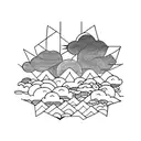 Japanese clouds tattoo design idea